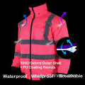 Women Black Bottom Thermal Safety High Visibility Jacket